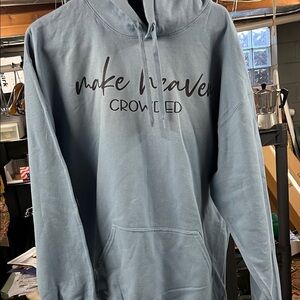 Gildan Blue Hoodie with Motivational Text